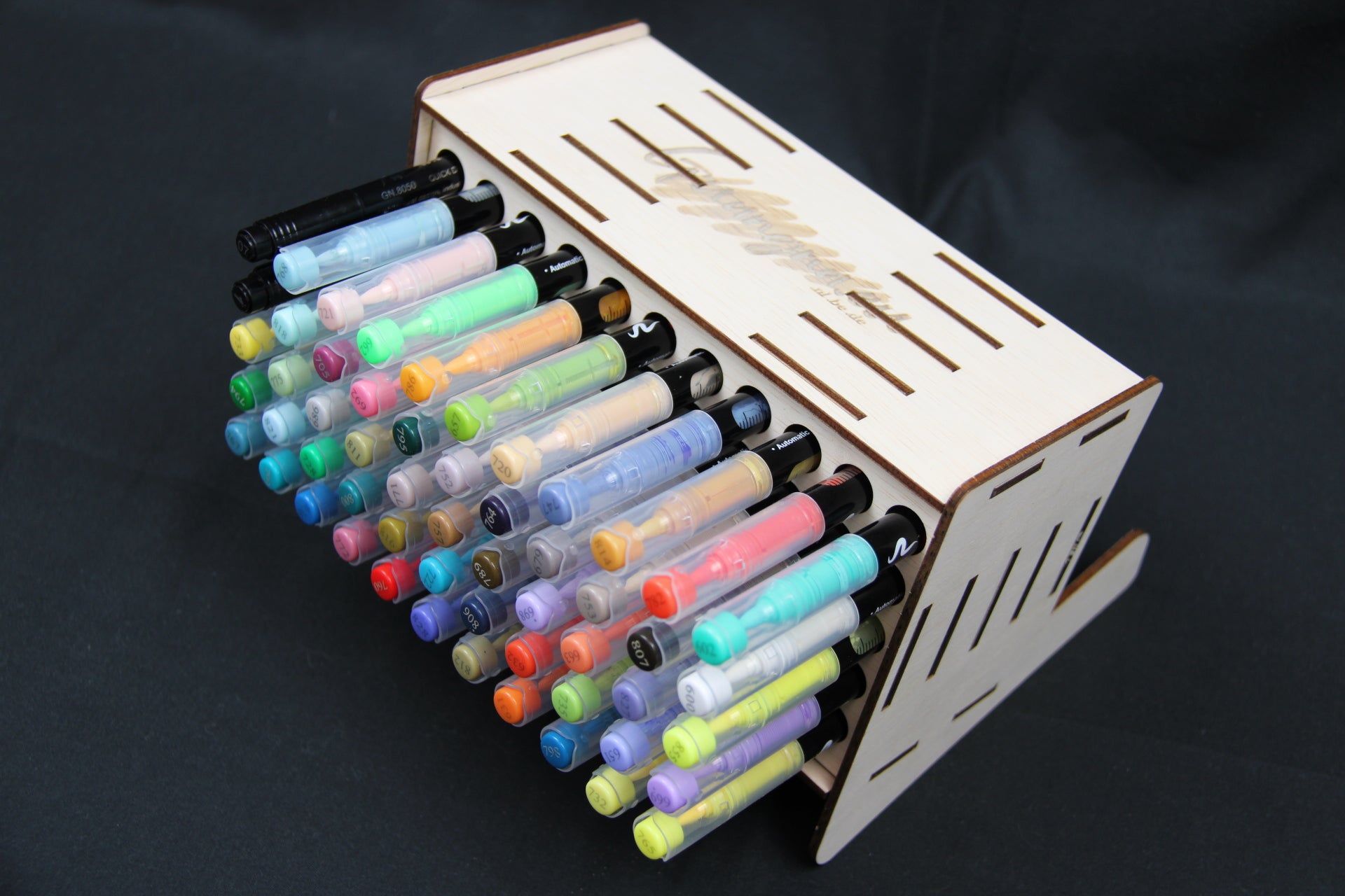 Houten stiften organizer voor guangna set van 55 stuks