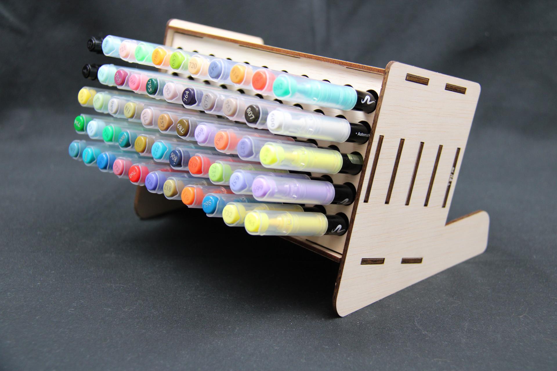 Houten stiften organizer voor guangna set van 55 stuks